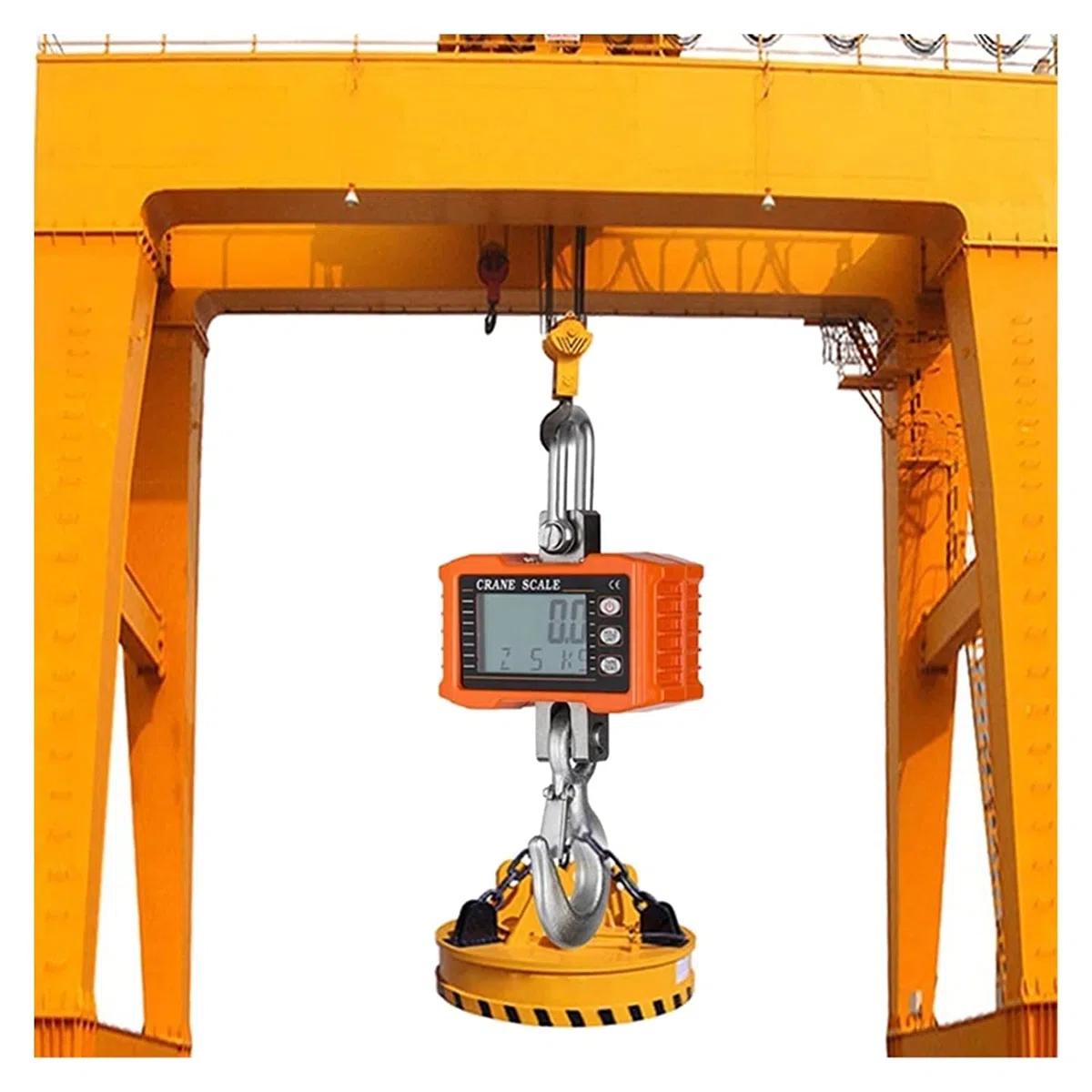 Báscula de grúa digital Báscula colgante digital 1000Kg / 2204Lbs Báscula de grúa portátil de servicio pesado Báscula de gancho industrial con retroiluminación LCD Cambio de unidad