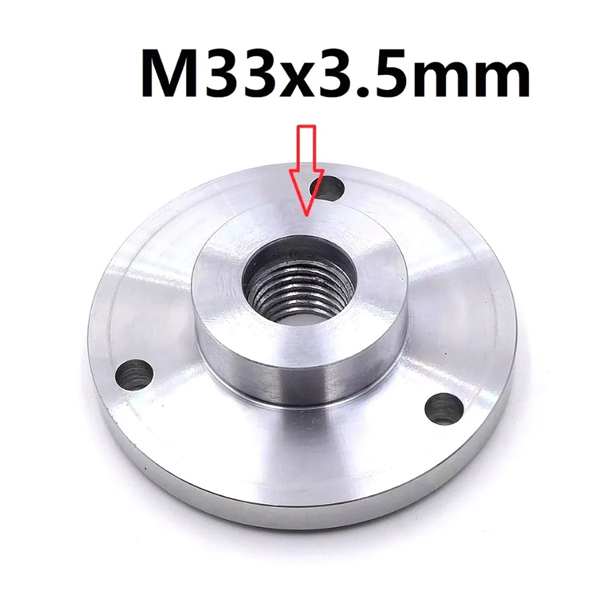 M33x3.5mm M33 Brida de rosca de husillo Placa trasera Adaptador de base Torno de madera Portabrocas de metal 11-80 K11-100 K11-125, 1 unidad(K11-80)