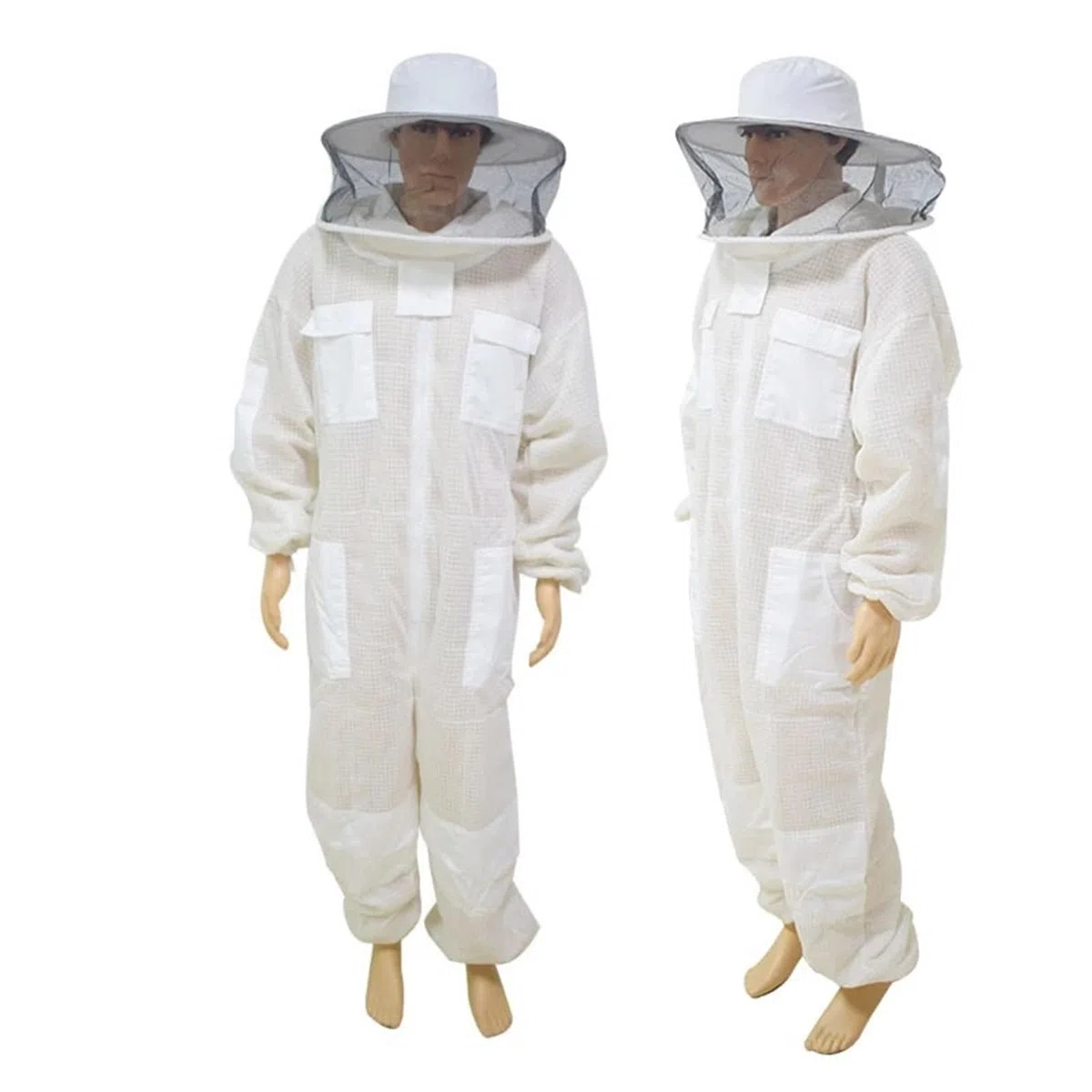 Ropa De Apicultura Traje de apicultura ventilado ultratranspirable 3 capas con velo redondo traje protector profesional antiabejas(XXXL)