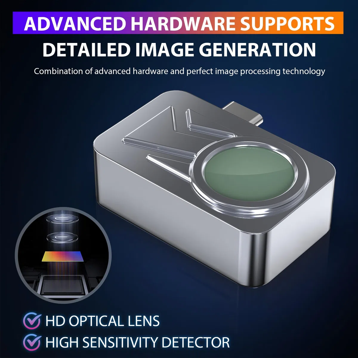 Cámara Térmica Profesional, Kiprim Cámara Termográfica de resolución IR de 160 x 120 para Android tipo C, Rango -15℃ a 600℃