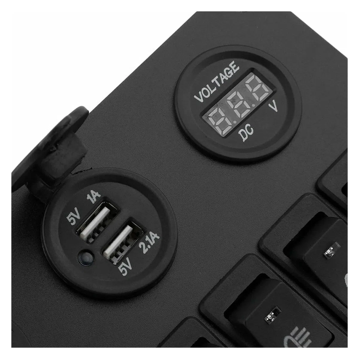NISZA Panel de Interruptor LED for Coche de 6 dígitos, disyuntor de 12V y 24V, protección contra sobrecarga, Conjunto de Panel de Control de Interruptor basculante for Barco, 1 Uds.