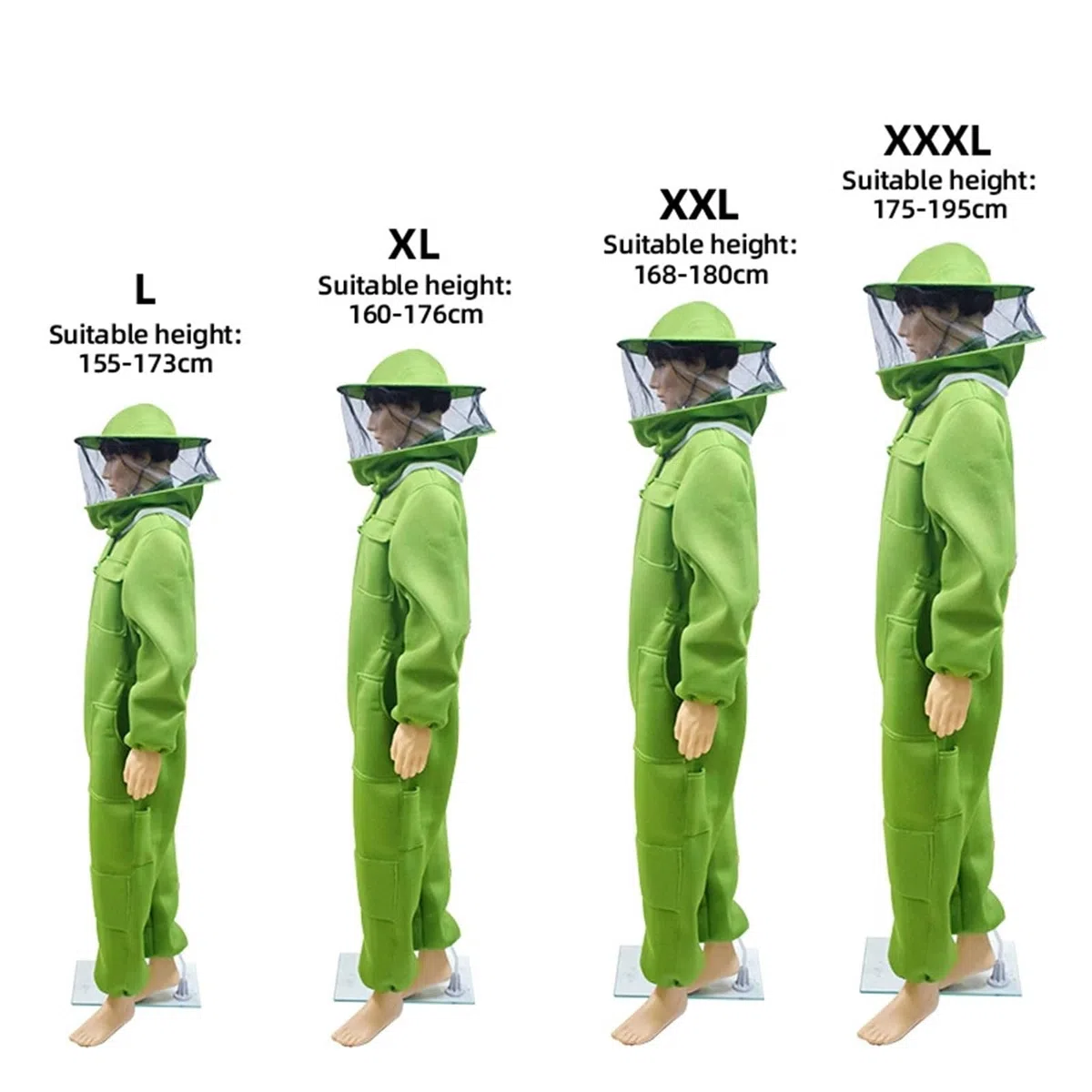 Ropa De Apicultura Traje de apicultura ventilado ultratranspirable 3 capas con velo redondo traje protector profesional antiabejas(XXXL)